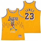 Lakers 23 Lebron James Yellow Hardwood Classics Skull Edition Jersey Yhua,baseball caps,new era cap wholesale,wholesale hats